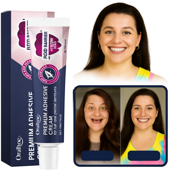 Oralhoe Premium Adhesive Cream  Instantly Secures Dentures for Daily Security and Comfort