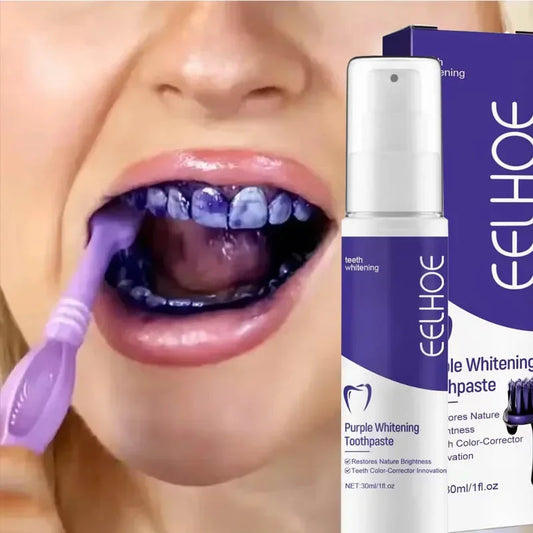 Purple Whitening Toothpaste | Instantly Neutralizes Yellow Teeth and Gives You a Brighter Smile