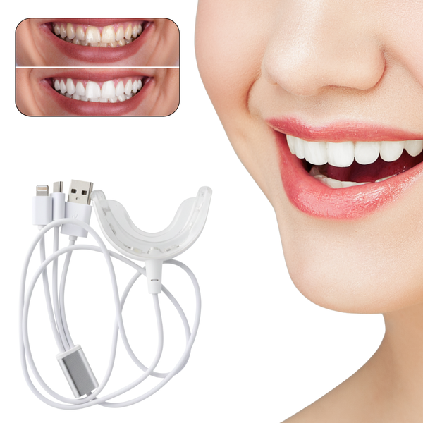 3-in-1 Advanced LED Teeth Whitening Light  Removes stubborn stains up to 3x faster with powerful bl